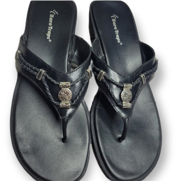 [Bare Traps] Braided Leather Sandals with Charm- (Size 11) - Picture 1 of 12